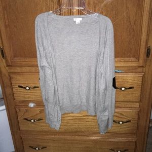 Grey Cardigan with Heart Patches